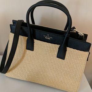 Kate Spade Cameron Satchel Straw NWOT